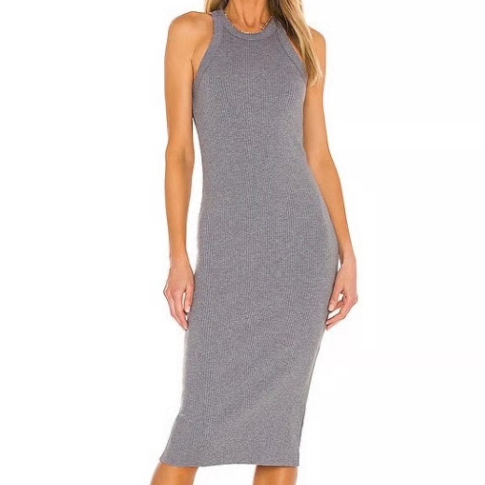 WSLY Rivington Heather Grey Ribbed Dress